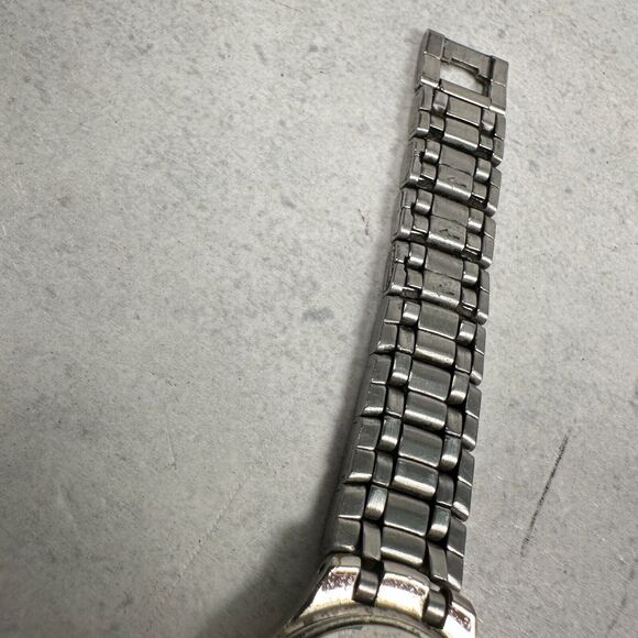 Caravelle Bulova Watch Womens 25mm Date White Dial Two Tone 6.75" New Battery - Picture 8 of 12